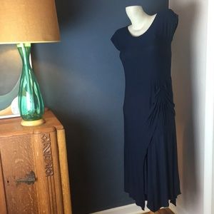 NWT Fenini Navy Tiered Layered Lagenlook Dress